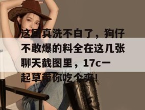 这回真洗不白了，狗仔不敢爆的料全在这几张聊天截图里，17c一起草带你吃个爽！
